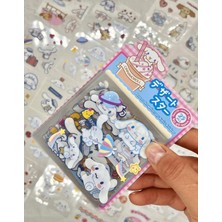 Kağıt Gemi Sanrio Karakteri Cinnamoroll 25 Yaprak Pet Sticker Set Pembe Paket