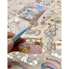 Kağıt Gemi Sanrio Karakteri Cinnamoroll 25 Yaprak Pet Sticker Set Pembe Paket