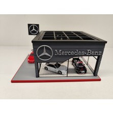 Tech Trade Mercedes Diecast Showroom Garaj Diorama 1:64 Ölçek