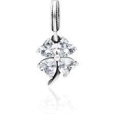 Adal Silver Kadın Gümüş Zirkon Taşlı Yonca Bileklik Charmı