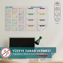 2025 Yıllık Planlayıcı Duvar Takvimi, Planlayıcı Akıllı Kağıt, Haftalık Planlayıcı Sihirli Kağıt