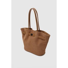 Bag Flower Italy Süet Omuz Çantası