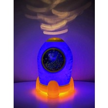 Hediye Fikri Işıklı Roket Tasarımlı Uzay Temalı Kumbara