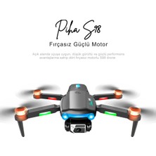 Piha S98 Drone Fırçasız Motor 2 Batarya ile 30 Dakika Uçuş Süresi Wifi 1080P Hd Çift Kameralı Işıklı Taşıma Çantalı