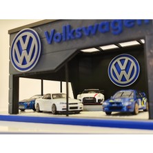 Vw Volkwagen Diecast Showroom Garaj Diorama 1:64 Ölçek