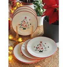 M'art Home Yeniyıl 2025 Çam Ağacı 6lı Pasta Set-19 Cm.