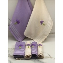 Koza Mix Lavanta Nakışlı 6’lı Peçete