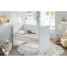 Baby When BW1070 - Pratik Sallanır Anne Yanı Bebek Beşik Beyaz 60x120