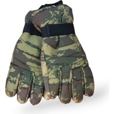 Salar Ticaret Kar ve Kayak Eldiven Kamuflaj Desenli Eldiven L