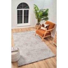 Konfor Halı Mazza 7001 Gri Yumuşak Dokulu Modern Salon Mutfak Koridor Halısı Tozumaz Makine Halısı 200x290