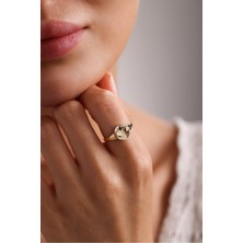 Gianfranco Siyah Taşlı Burç Horoscope Heritage Yüzük