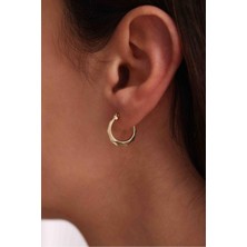 Gianfranco Bombeli Köşegen Altın Halka Küpe