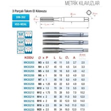 Maier M8X1,25 Takım Kılavuzu HSS-M2AL Standart DIN-352 MK35208