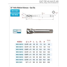 Maier G1/8"X28 Gaz Diş Helis Makina Kılavuzu HSS-M2AL DIN-5156/C MK5156H18