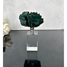 Pekibu Kristal Stantlı Mercan Yeşil Gümüş