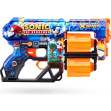 X-Shot Skins Dread Köpük Dart Patlatıcı - Sonic The Hedgehog Tasarımı, 27M Menzil, 12 Dart