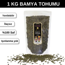 Hanzade Bitkisel Bamya Tohumu 1 kg Yenilebilir - İlaçsız, Işınlama Yok, Elenmiş, Yeni Mahsül