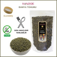 Hanzade Bitkisel Bamya Tohumu 1 kg Yenilebilir - İlaçsız, Işınlama Yok, Elenmiş, Yeni Mahsül