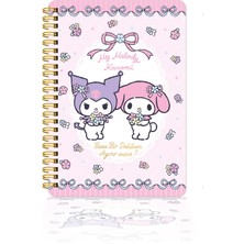 Victoria's Journals Kuromi & My Melody Spiralli Günlük (Journal) 14X20CM - Bana 1 Dk Ayırabilir Misin?