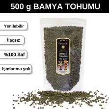 Hanzade Bitkisel Bamya Tohumu 500 gr Yenilebilir - İlaçsız - Işınlama Yok - Elenmiş - Yeni Mahsül