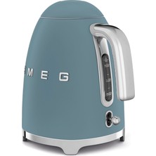 Smeg 50's Style Storm Blue Kettle-1x2 Ekmek Kızartma Makinesi ve Filtre Kahve Makine Seti