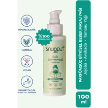 Snugpuff Bitkisel Bebek Masaj Yağı, Jojoba Tamanu Avokado Yağ, Rahatlatıcı Onarıcı 100ML