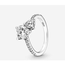 Hector Co Jewellery Çift Kalpli Köpüklü Yüzük