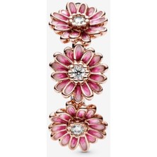 Hector Co Jewellery Pembe Papatya Üçlemesi Yüzük