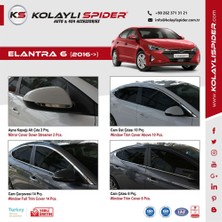 Life Tuning Hyundai Elantra 6 Ayna Kapağı Alt Çıtası 2 Prç Krom 2016 ve Sonrası