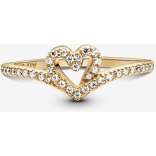 Hector Co Jewellery Işıltılı Kalp Dilek Yüzük