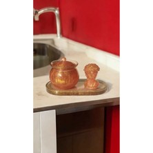 Çömlek Dekoratif Set / Tepsili Dekoratif Set / Mumluklu ve Objeli Set / Mumluk