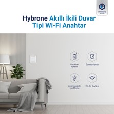 Hybrone Duvar Tipi İkili Akıllı Anahtar, Aşırı Yük Koruma, Zamanlayıcı, Ayarlanabilir LED Gösterge, Uygulama ile Uzaktan Kontrol