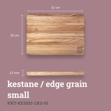 Kaf Ahşap Lüks Kesme Tahtası Kestane Small