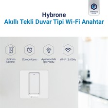 Hybrone Duvar Tipi Tekli Akıllı Anahtar, Aşırı Yük Koruma, Zamanlayıcı, Ayarlanabilir LED Gösterge, Uygulama ile Uzaktan Kontrol