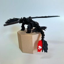 R&D Robotics Dişsiz (Toothless) Ejderha Figür 20CM Siyah