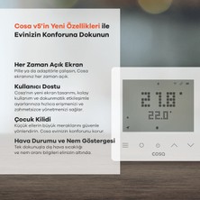 Cosa Akıllı Oda Termostatı Kablosuz Kombi Kontrolü V5