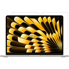 Novstrap Apple Macbook Air M3 Çip 13.6 Inç A3113 ile Uyumlu Parlak Kılıf + Şeffaf Klavye Kılıfı+Film