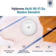 Hybrone Akıllı Wi-Fi Su Baskın Sensörü, Yüksek Sesli Anında Uyarı, Uygulama ile Anında Bildirim, Uzun Pil Ömrü