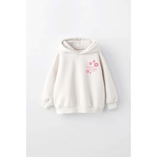 Miniko Kids Kız Çocuk Lifes Garden Baskılı Kapüşonlu Manşetli Sweatshirt