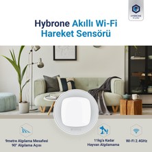 Hybrone Akıllı Wi-Fi Hareket Sensörü, Uzaktan Kontrol, 9 Metre Algılama Mesafesi,
 11 kg Kadar Hayvan Algılamama