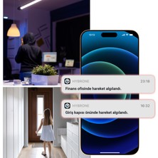 Hybrone Akıllı Wi-Fi Hareket Sensörü, Uzaktan Kontrol, 9 Metre Algılama Mesafesi,
 11 kg Kadar Hayvan Algılamama