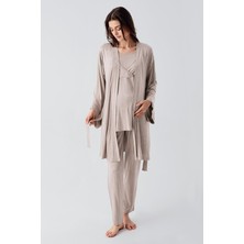 Artış Collection Uzun Kollu Esnek Likralı Viskoz Hamile Pijama Takım 23105