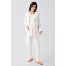 Artış Collection Uzun Kollu Esnek Likralı Viskoz Hamile Pijama Takım 23105
