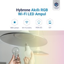 Hybrone LED RGB Wİ-Fi Akıllı Ampul, 16 Milyon Renk, 900 Lümen, E27 Duy, Uygulama ile Uzaktan Kontrol