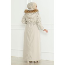 Moda Mihram Beli Bağcıklı Ribanalı Mont Bej 19215