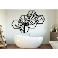 Hexagon Ağaç Modeli Wall Art