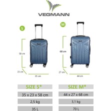 Vegmann Vela Mavi 2'li Valiz Seti Orta Boy ,kabin Boy