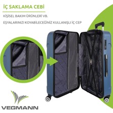 Vegmann Vela Mavi 2'li Valiz Seti Orta Boy ,kabin Boy