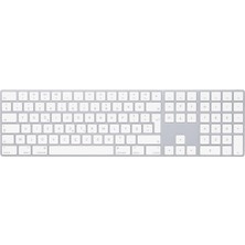 Sayısal Tuş Takımlı Magic Keyboard: Bluetooth, Şarj Edilebilir. Mac, iPad ve iPhone ile Çalışır; Türkçe F Klavye, Gümüş Rengi