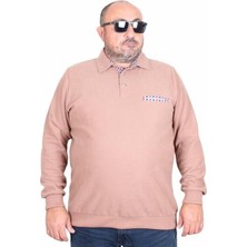 Starbattal Erkek Büyük Beden Polo Yaka Sweat Flota Cep 24407 S.kahve
